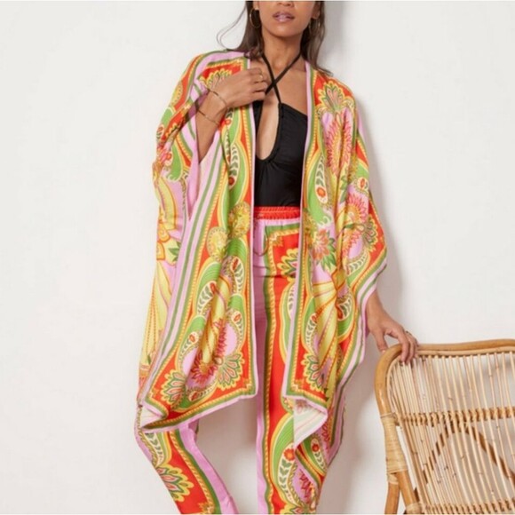 FARM Rio Other - Farm Rio Beach Toucans Scarf Kimono Beach Cover Multi Size Small Eco-Friendly